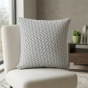 Coussin Motif Géométrique Abstrait Moderne à Arcs Concentr