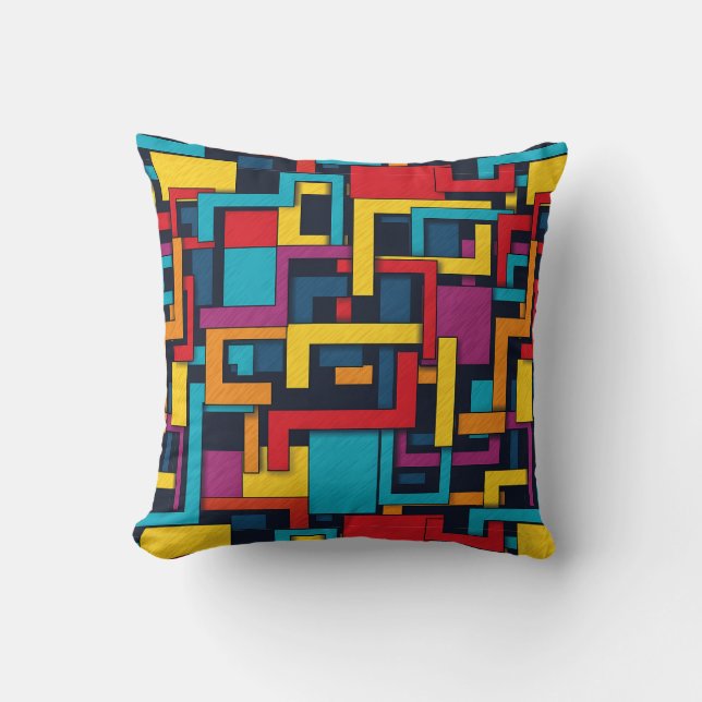Coussin Motif géométrique abstrait Moderne abstrait (Recto)