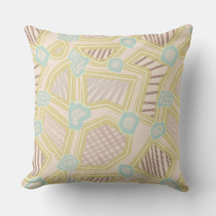 Coussin Motif géométrique abstrait pastel moderne