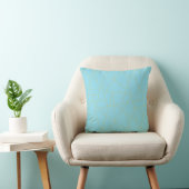 Coussin Motif géométrique Aqua clair et Or (Chaise)