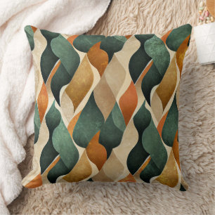 Coussin Motif géométrique Art déco sarcelle et or (4)