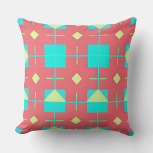 Coussin Motif Géométrique Avec Des Couleurs Vives