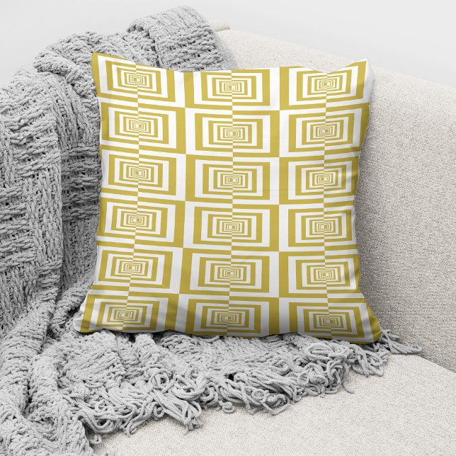 Coussin Motif géométrique beige moderne (Créateur téléchargé)