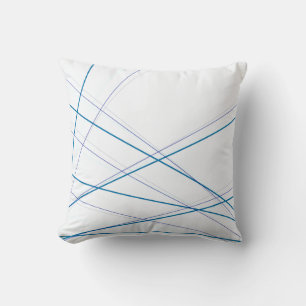 Coussin Motif géométrique bleu blanc moderne
