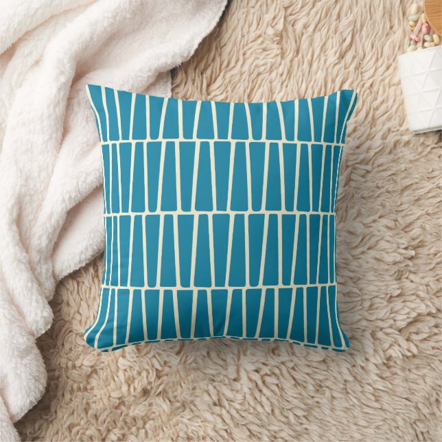 Coussin Motif géométrique bleu jaune simple moderne (Couverture)