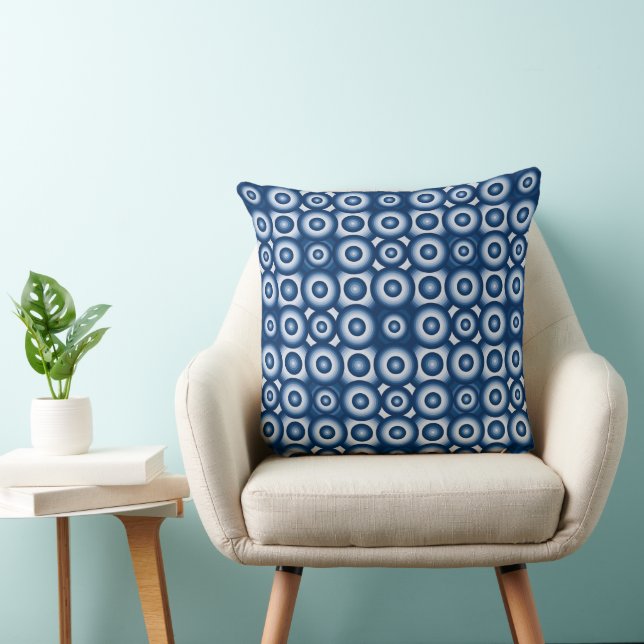 Coussin Motif géométrique bleu moderne (Chaise)
