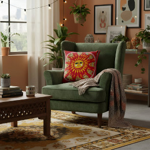 Coussin Motif géométrique bohème abstrait pour elle