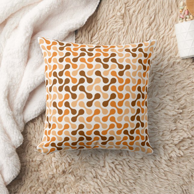 Coussin Motif géométrique Brown Orange moderne (Couverture)
