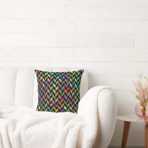 Coussin motif géométrique coloré Abstrait