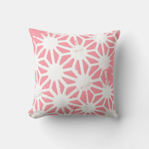 Coussin Motif géométrique corail
