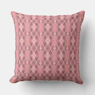 Coussin Motif géométrique corail rétro losanges