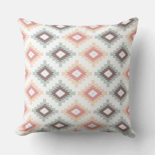 Coussin Motif géométrique dans le style aztèque (Recto)