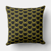 Coussin Motif géométrique de Chevrons d'or de différentes (Verso)