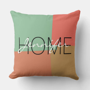 Coussin Motif géométrique de couleur rétro moderne #18