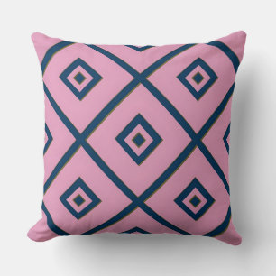 Coussin Motif géométrique de grille de diamant