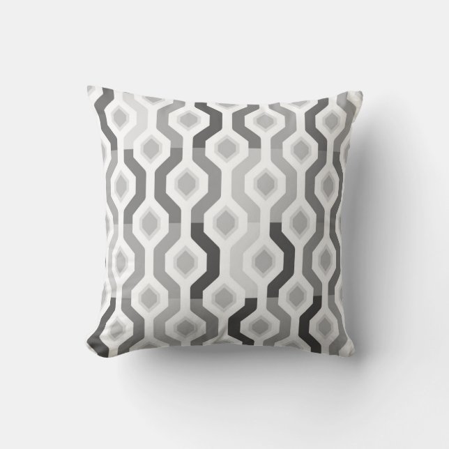 Coussin Motif géométrique de lien de mod de la moitié du (Recto)