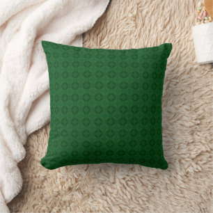 Coussin Motif géométrique élégant vert monochrome.