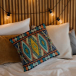 Coussin Motif géométrique ethnique coloré<br><div class="desc">L'esthétique coloré amérindien forme la géométrie ethnique motif design.</div>