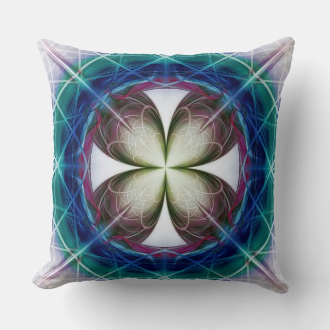 Coussin Motif géométrique floral (Recto)