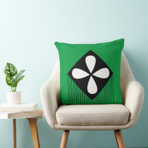 Coussin Motif géométrique floral diamant