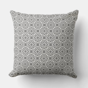 Coussin Motif géométrique gris blanc sans couture