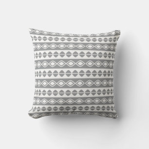 Coussin Motif géométrique gris blanc tendance moderne vint