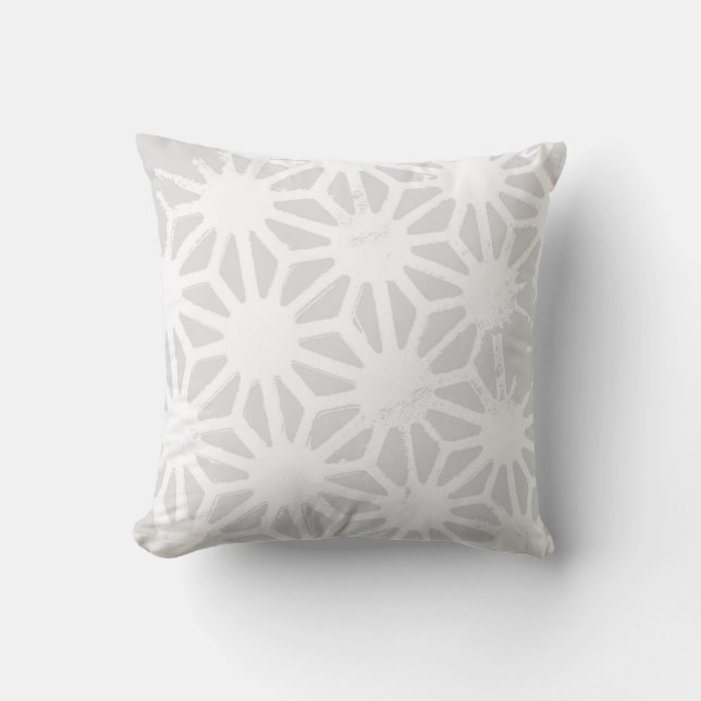 Coussin Motif géométrique gris pâle (Recto)