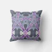 Coussin Motif géométrique gris violet jetez l'oreiller (Verso)