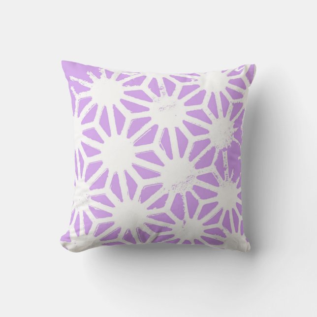 Coussin Motif géométrique Lilac (Recto)