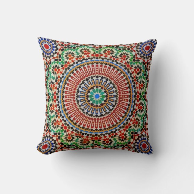 Coussin Motif géométrique marocain  (Recto)