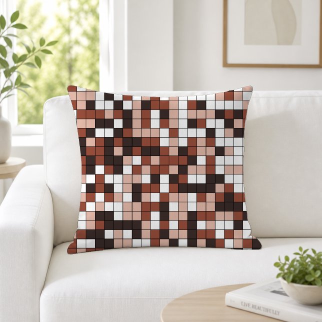 Coussin Motif géométrique moderne Choco (Créateur téléchargé)