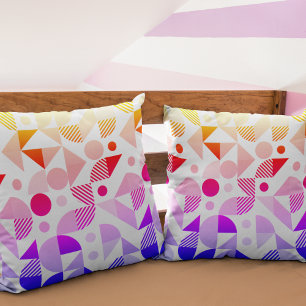 Coussin Motif géométrique moderne coloré