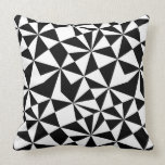 Coussin Motif géométrique moderne noir et blanc<br><div class="desc">Elégant motif moderne moderne et tendance noir et blanc</div>