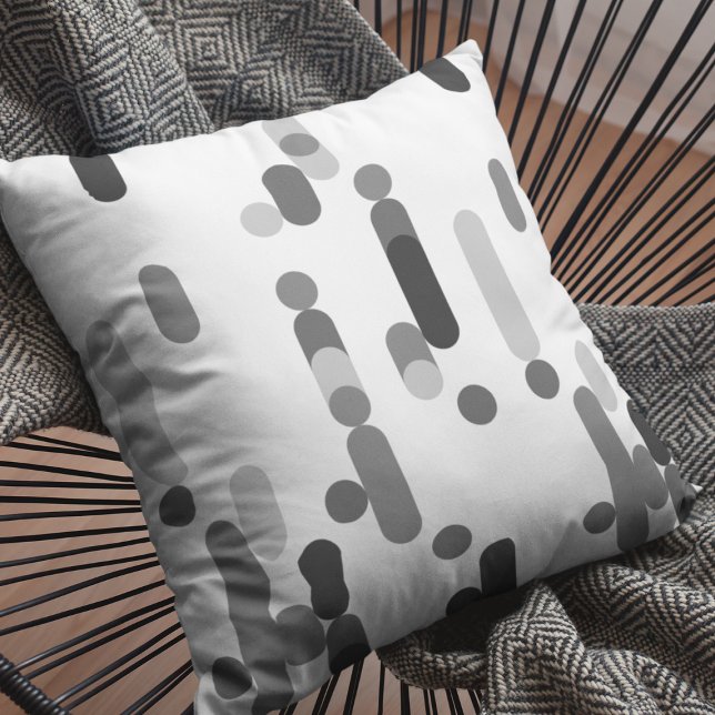 Coussin Motif géométrique monochrome Abstrait (Créateur téléchargé)