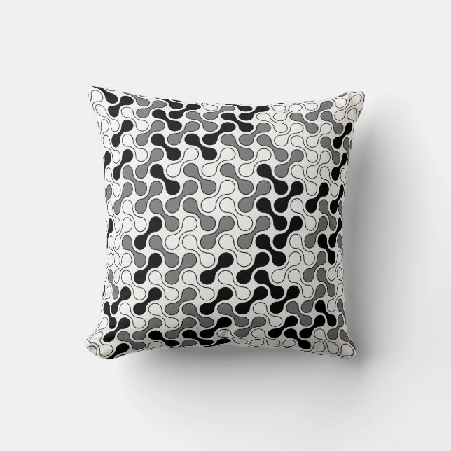 Coussin Motif géométrique Monochrome moderne (Recto)