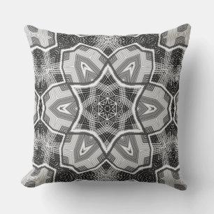 Coussin Motif géométrique noir blanc