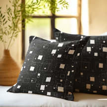 Motif géométrique noir et blanc