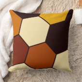 Coussin Motif géométrique orange et noir en hexagone (Couverture)