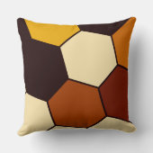 Coussin Motif géométrique orange et noir en hexagone (Verso)