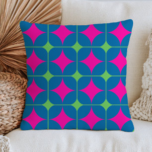 Coussin Motif géométrique rétro gras moderne du milieu du