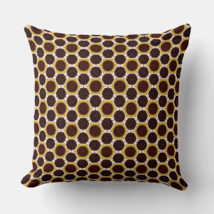 Coussin Motif géométrique rouge rubis blanc