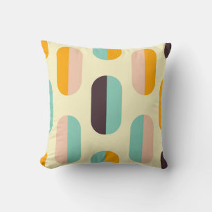 Coussin Motif géométrique sans couture dans des vibes rétr