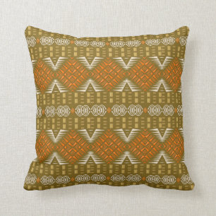 Coussin motif géométrique tribal africain ethnique