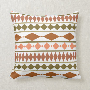 Coussin Motif géométrique Tribal Tones de Terre