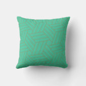 Coussin Motif géométrique vert menthe et or (Verso)