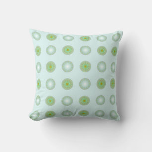 Coussin Motif géométrique vert pastel et gris