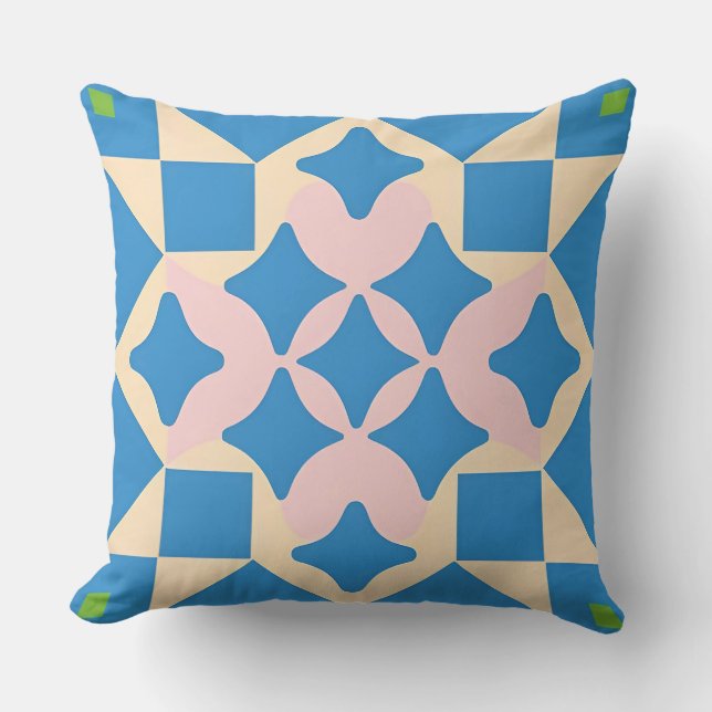 Coussin Motif géométrique vibrant (Recto)