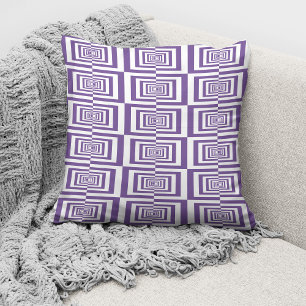 Coussin Motif géométrique violet moderne