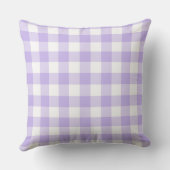 Coussin Motif gingham lavande de campagne frais (Verso)