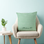 Coussin Motif Gingham Vert Pastel Mignon (Chaise)